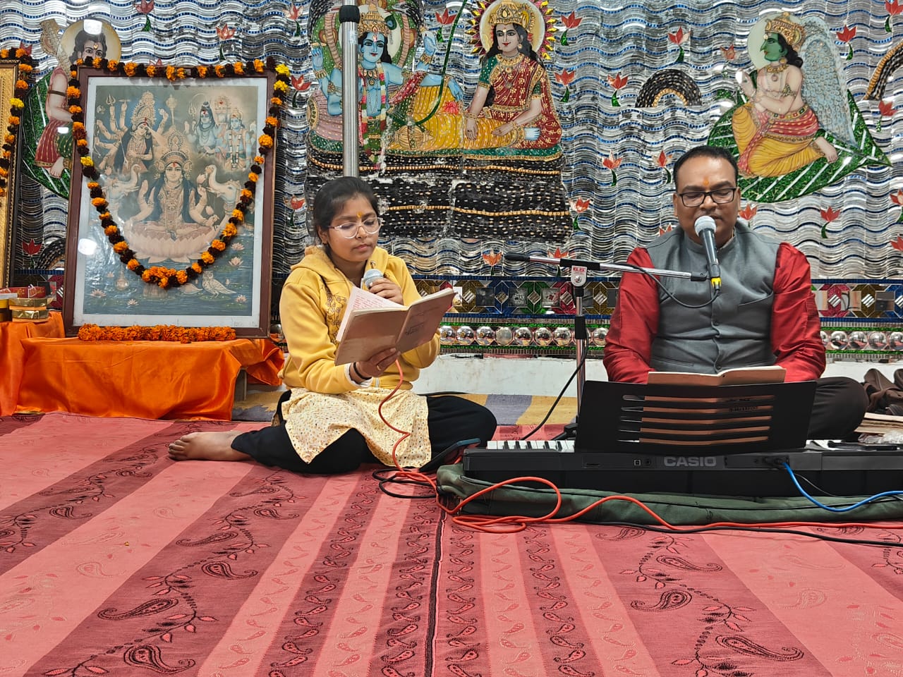 हनुमान सेतु मंदिर में सुंदरकांड पाठ के साथ यात्रा विराम हुई