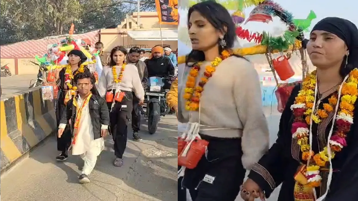 महाशिवरात्रि पर अनोखी आस्था: मुस्लिम महिला उजमा खान ने उठाई कांवड़, हिंदू प्रेमी से शादी की मन्नत पूरी करने गंगाजल चढ़ाएंगी