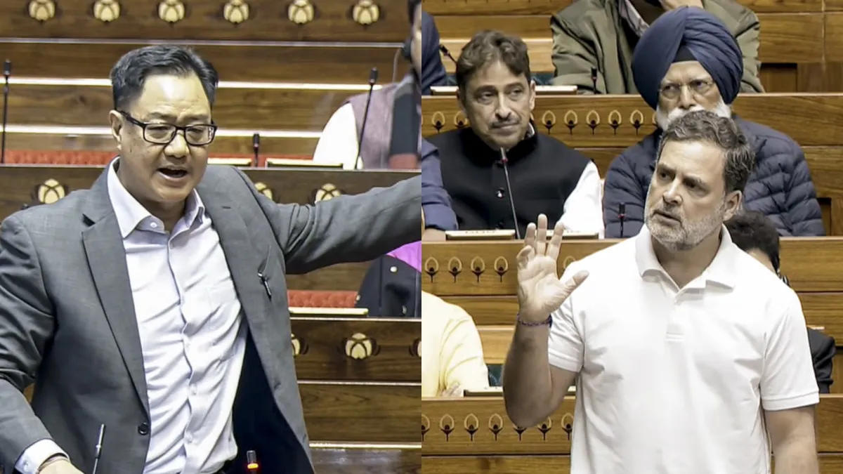 राहुल गांधी ने मोदी सरकार पर लगाया ‘भारत बेचने’ का आरोप, किरेन रिजिजू ने दिया विशेषाधिकार हनन का नोटिस