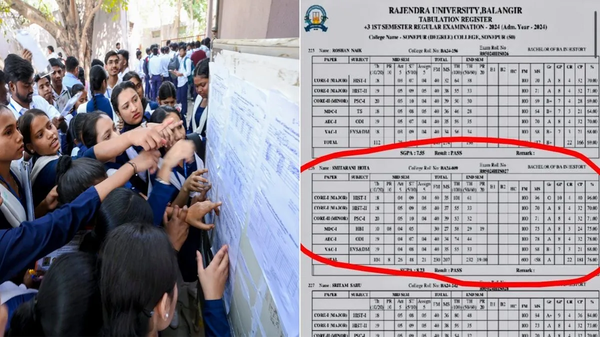 ओडिशा के सोनपुर कॉलेज में प्रथम सेमेस्टर रिजल्ट में बड़ी गड़बड़ी: 100 अंकों के पेपर में 102-105 तक नंबर, इंटरनल मार्क्स घटाए गए; छात्र भड़के, एग्जाम कंट्रोलर ने कहा ‘नॉनसेंस स्टूडेंट्स’