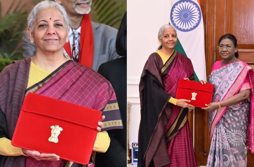  बजट 2026: वित्त मंत्री निर्मला सीतारमण ने कांजीवरम साड़ी पहनकर पेश किया बजट, तमिलनाडु चुनाव से पहले सिल्क की ‘सौगात’