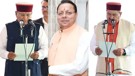 उत्तराखंड मंत्रिमंडल विस्तार: पांच विधायकों ने मंत्री पद की शपथ ली