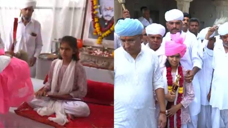 राजस्थान में बदली परंपरा: 13 वर्षीय तेजस्वी कुमारी जोधा बनीं खेरवागढ़ राजघराने की उत्तराधिकारी