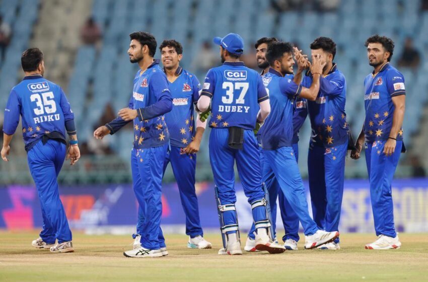  रिंकू सिंह का तूफानी अर्धशतक, बारिश ने बदला मैच का रोमांच; DLS नियम से मेरठ मावेरिक्स ने लखनऊ फाल्कन्स को 5 रन से हराया